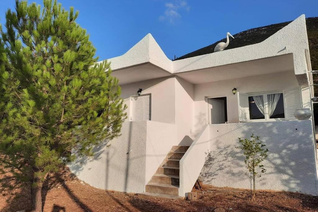 White Villa In Olive Trees And Seaview To Panagia Almiropotamos Ngoại thất bức ảnh