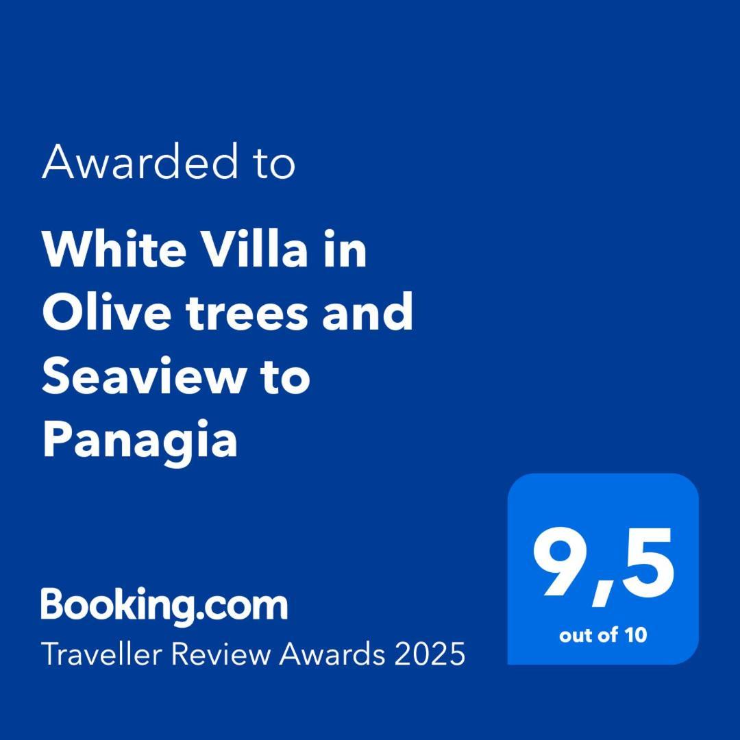 White Villa In Olive Trees And Seaview To Panagia Almiropotamos Ngoại thất bức ảnh